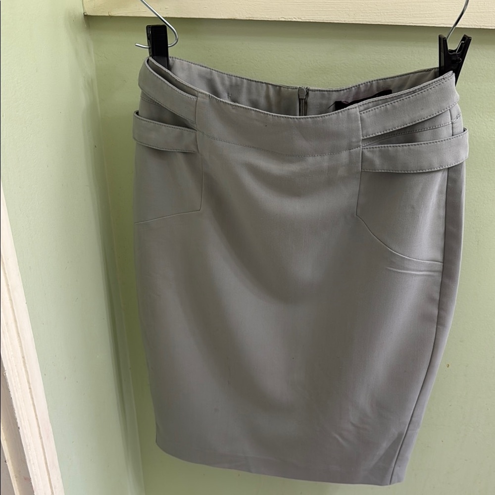 Arden B Gray Pencil Skirt